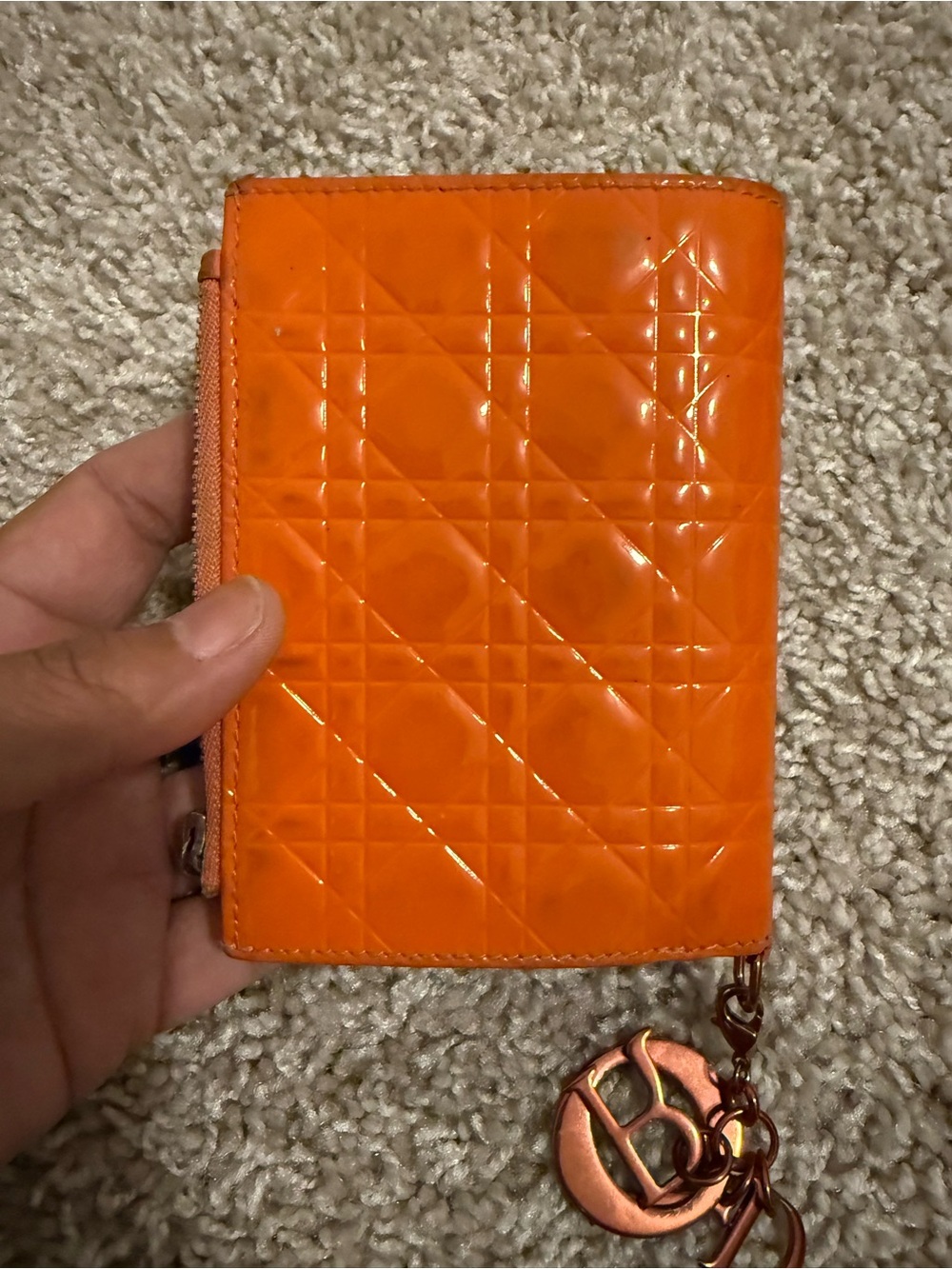 Dior Quilted Wallet with Keychain